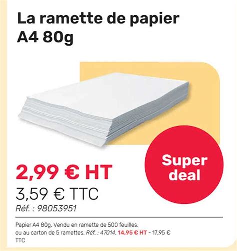 Promo La Ramette De Papier A G Chez Office Depot Icatalogue Fr