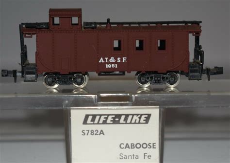 N Scale Life Like S782A Caboose Cupola Steel Santa Fe