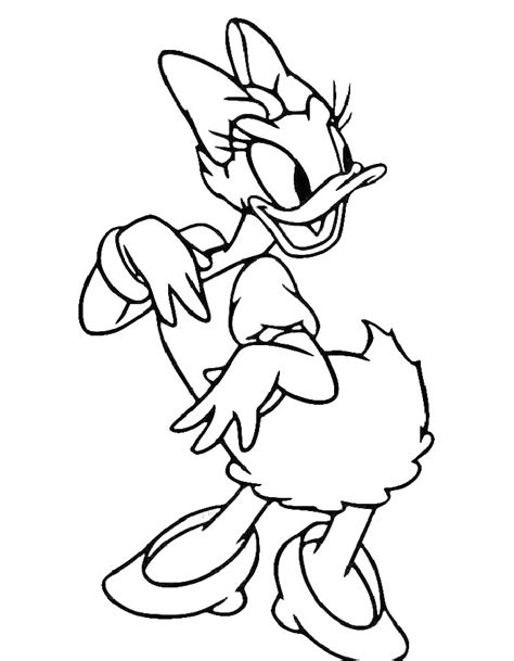 Daisy Duck Coloring Pages Free Printable Pdf