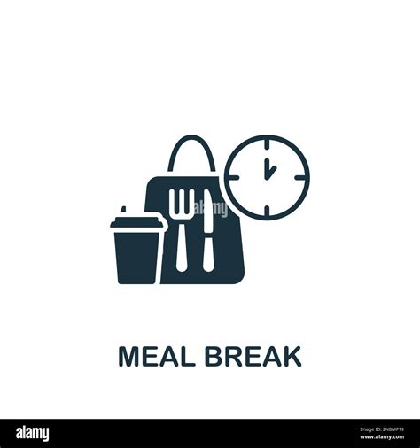 Meal Break Icon Monochrome Simple Sign From Employee Benefits Collection Meal Break Icon For