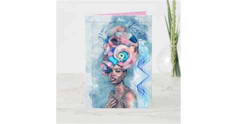 Grace And Beauty Customizable Afrocentric Birthday Card Zazzle