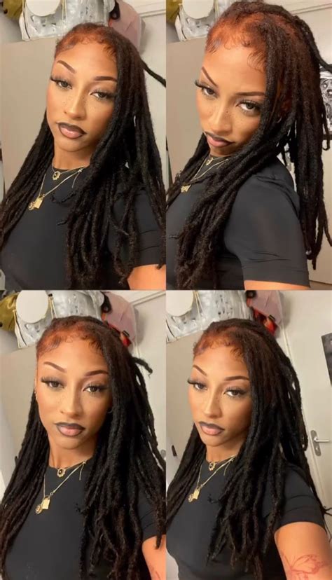 Pin By Kaylah On Loc Styling In 2024 Faux Locs Hairstyles Short Locs