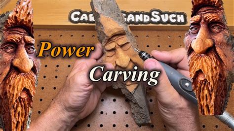 Big Nose Wood Spirit Power Carving Wood Carving With Kutzall Dremel