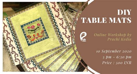 DIY Table Mats : Online Workshop