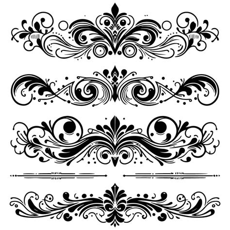 decorative borders and scroll designs 49134262 Vector Art at Vecteezy