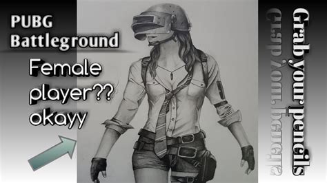 How To Draw Pubg Female Sketch Youtube