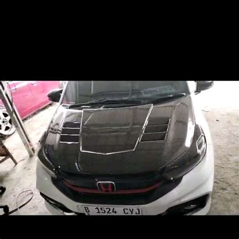 Jual Kap Mesin Custom Carbon Honda Brio Mobilio Plug N Play Kap Mesin