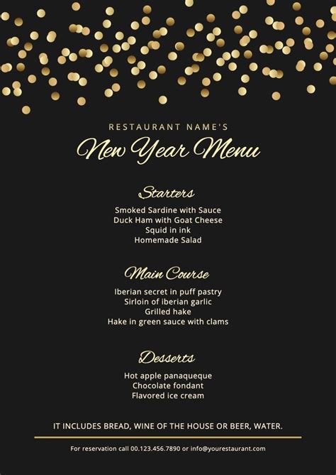 Black template with golden lights ready to use in this special occasion ...