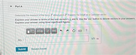 Solved Consider the force shown in (Figure 1).Determine the | Chegg.com
