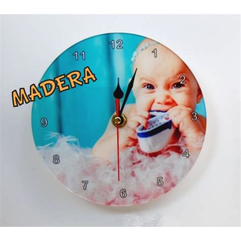 Reloj De Pared Personalizado Madera Circular