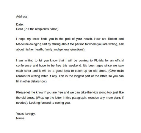 Free 15 Sample Friendly Letter Templates In Pdf Ms Word
