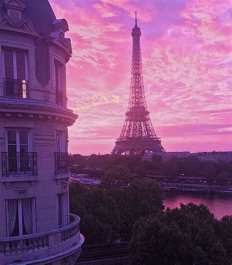 Purple Paris Wallpaper