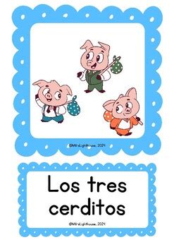 Los Tres Cerditos Tarjetas De Im Genes Y Vocabulario Juego T Teres