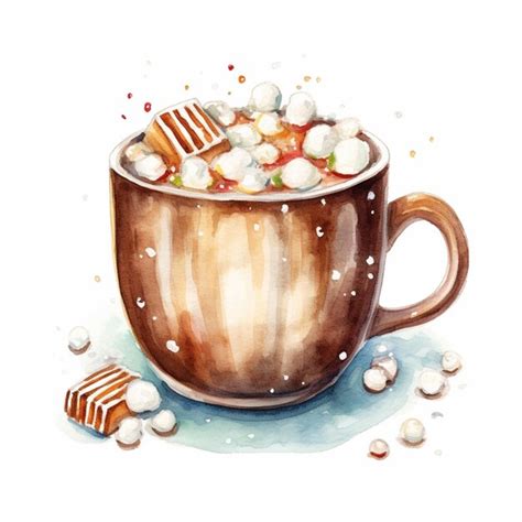 Premium AI Image There Is A Cup Of Hot Chocolate With Marshmallows And Marshmallows Generative Ai