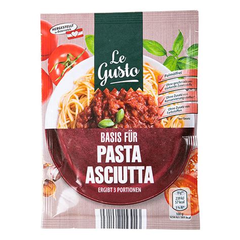 Roksh Fertiggerichte Suppen Le Gusto Basis F R Pasta Asciutta G