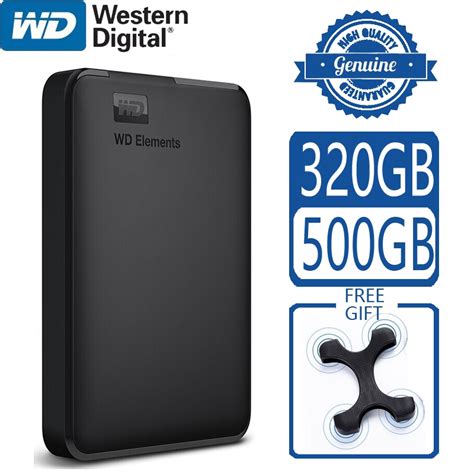 Wd Elements 500gb ดิสก์ฮาร์ดไดรฟ์ภายนอกแบบพกพา Usb 3 0 Hd Hdd ความจุ Sata อุปกรณ์จัดเก็บข้อมูล