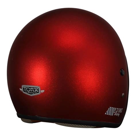 Casque Jet Torx Harry Glitter Bordeaux Mat Casque Vintage Sur La