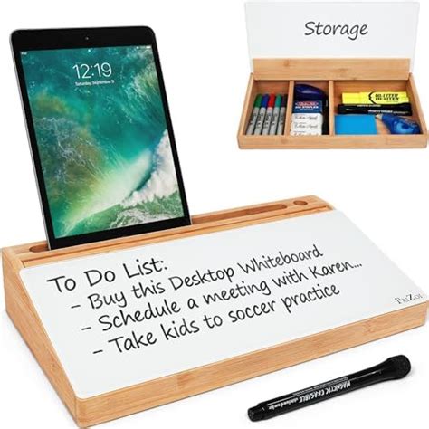 Amazon Bamboo Desktop Whiteboard With Storage This Deskbuddy