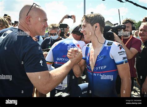 Der Belgier Remco Evenepoel Von Quick Step Alpha Vinyl Feiert Am