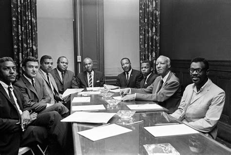 Pictured At The Table From Left To Right Are Bayard Rustin Naacp