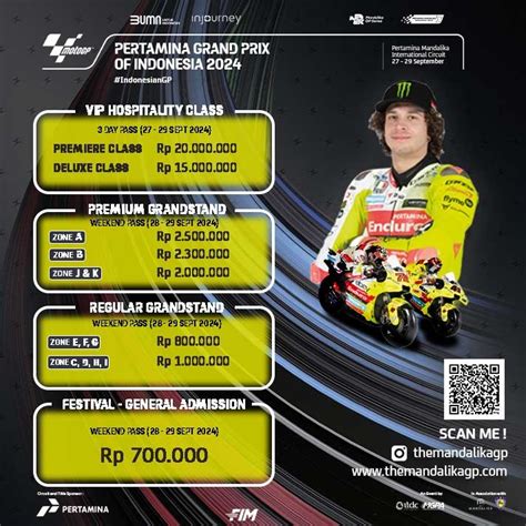 Resmi MGPA Launching Daftar Harga Tiket MotoGP Mandalika 2024 Berikut