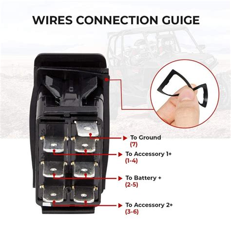 John Deere Gator Hpx Rsx Xuv 7 Pin Winch Rocker Switches By Kemimoto B1201 01701wh Ejd