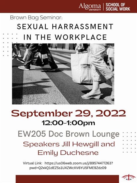 Brown Bag Seminar Sexual Harassment In The Workplace Algoma