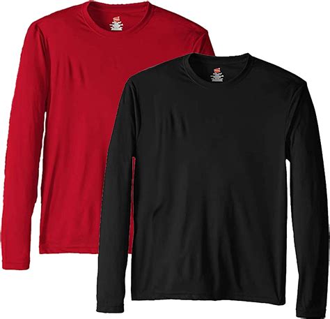 Hanes Men S Long Sleeve Cool DRI T Shirt UPF 50 Plus Hanes Amazon Ca