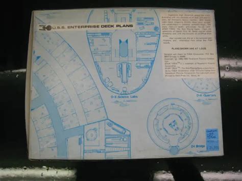 STAR TREK RPG U S S Enterprise 15MM Deck Plans FASa Box Set Maps Box