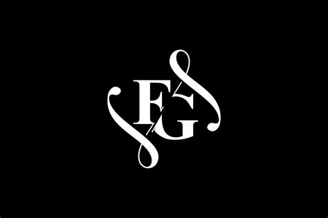 Fg Monogram Logo Design V6 By Vectorseller Thehungryjpeg