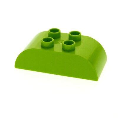 X Lego Duplo Roof Bricks X Lime Green Construction Stone Twice