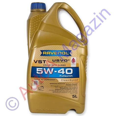 Ulei Motor Ravenol VST USVO 5W40 5L Uleiuri Auto Si Aditivi AutoA Magazin