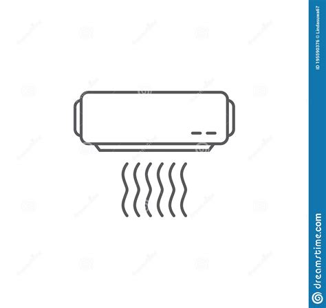 Concepto De Icono Vector De Aire Acondicionado Aislado En Fondo Blanco