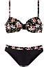 Black Floral Underwired Bikini By LASCANA Swimwear365