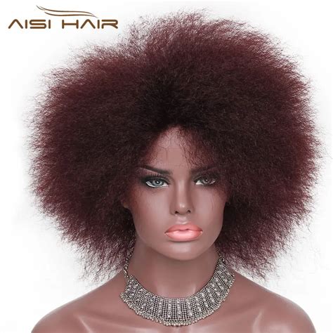 Is A Wig 6 Inch Red Hair Synthetic Short Kanekalon Curly Afro Wig Fluffy Wigs For Black Women