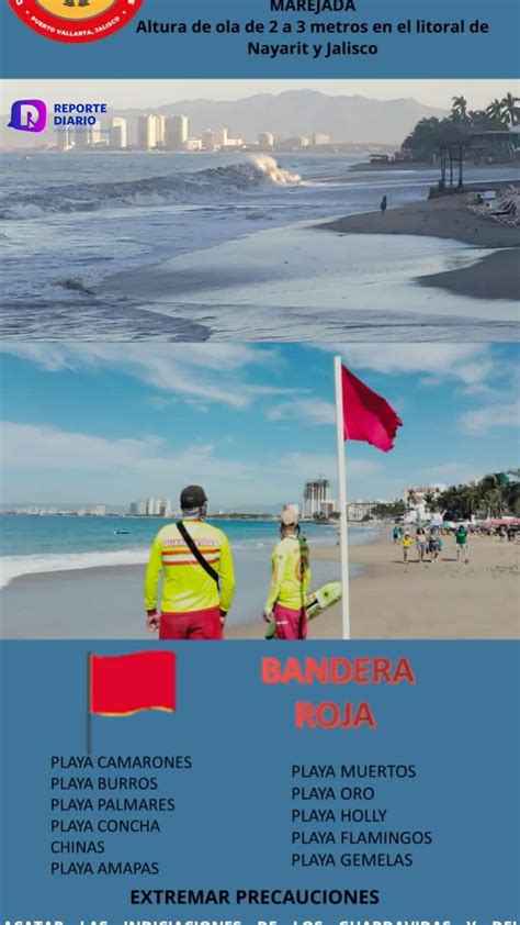 Colocan Bandera Roja En Playas De Puerto Vallarta Reporte Diario