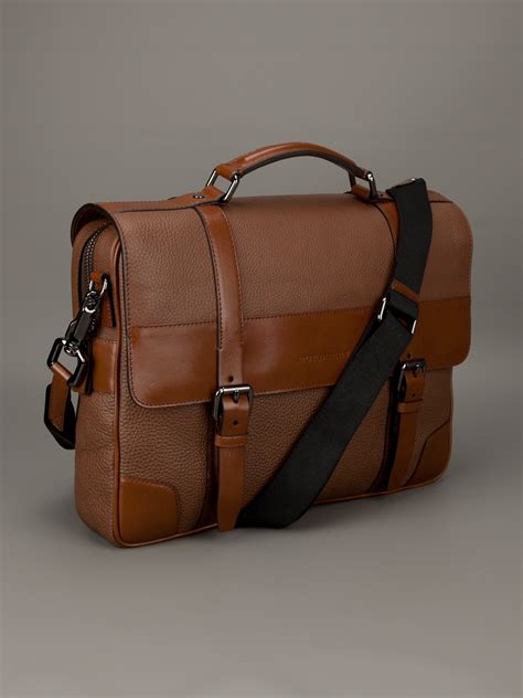 Lyst Burberry Brit Leather Shoulder Bag In Brown For Men