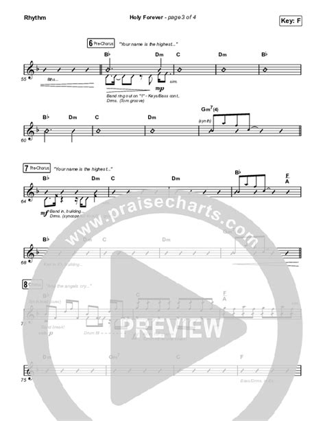 Holy Forever Sheet Music PDF Bethel Music PraiseCharts