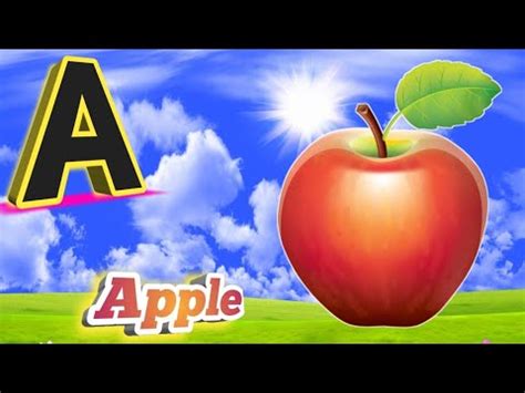 A For Apple B For Ball English Ponics Abcdefg A Se Anar Ka Se Kabutar