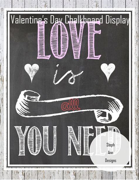 Valentines Day Chalkboard Art Chalkboard Canvas Chalkboard Doodles