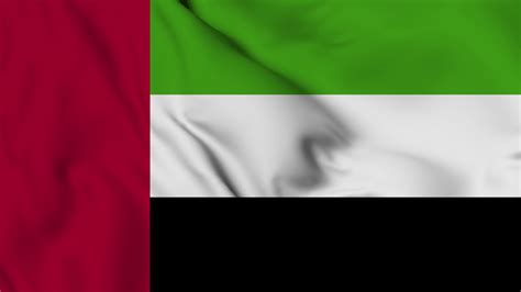 UAE United Arab Emirate flag animation for background in 4k. Happy ...