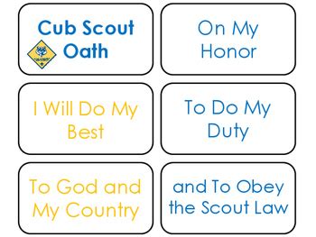 Cub Scout Themed Printable Flash Cards By Teach At Daycare TPT