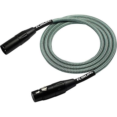 Kirlin Xlr Male To Xlr Female Microphone Cable Olive Green Woven