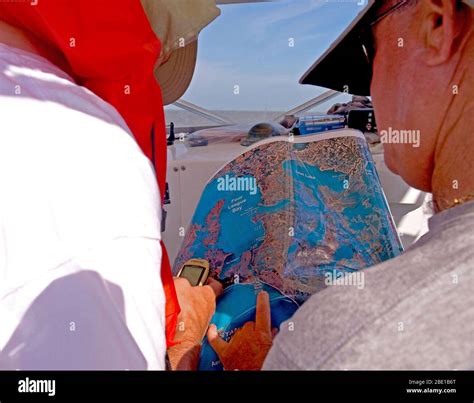 Epa Workers Checking Maps During The Bp Oil Spill Clean Up In 2010