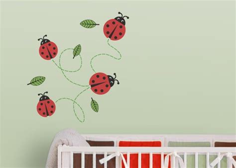 Ladybugs Nursery Wall Decal Ladybug Wall By Graphicalinteriors