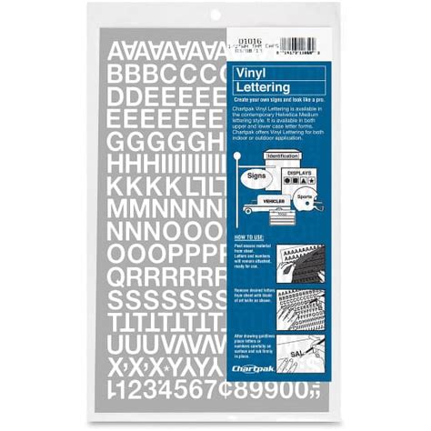 Self Adhesive Vinyl Capital Letters And Numbers Inches High White