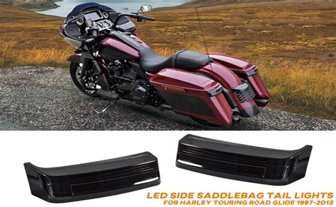 Led Saddlebag Tail Light For Harley Touring Street Road Electra Glide