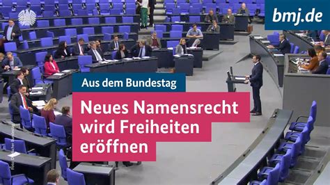 Bundesjustizminister Dr Marco Buschmann Zur Reform Des Namensrechts