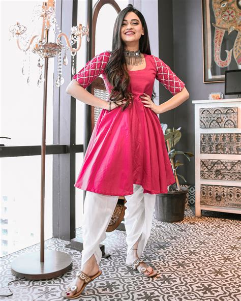 Magenta Pink Gota Kurta And Dhoti Set Set Of Two By Lavanya The Label The Secret Label