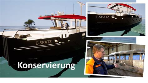 Erstes Wsv Elektro Schiff Pilotprojekt E Spatz Konservierung Youtube